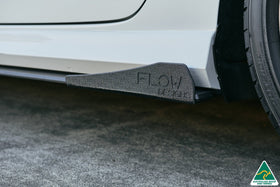FLOW Designs  RS3 8V Sedan Facelift Side Skirt Splitter Winglets (Pair) - MODE Auto Concepts