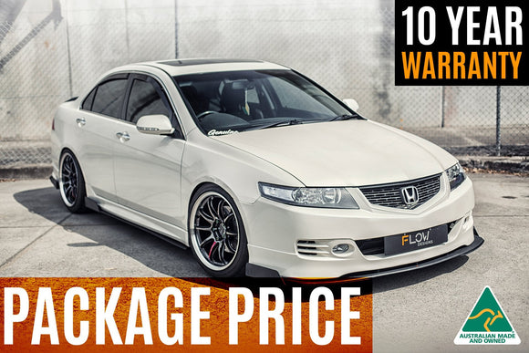 FLOW Designs  Honda Accord Euro PRE-FACELIFT CL7/CL9 Full Lip Splitter Set - MODE Auto Concepts