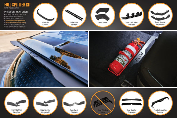 FLOW Designs  i30N Hatch PD FL 2021 Full Lip Splitter Set - MODE Auto Concepts