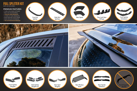 FLOW Designs  i30N Hatch PD FL 2021 Full Lip Splitter Set - MODE Auto Concepts