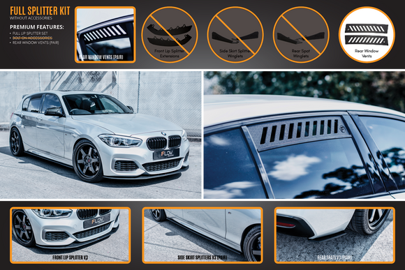 FLOW Designs  F20 LCI M135 / M140 Full Lip Splitter Set - MODE Auto Concepts