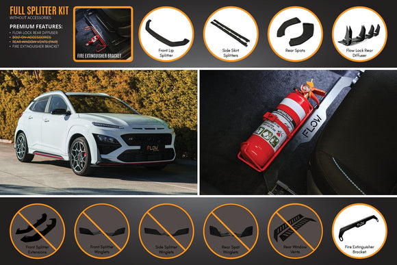FLOW Designs  Kona N Full Lip Splitter Set - MODE Auto Concepts