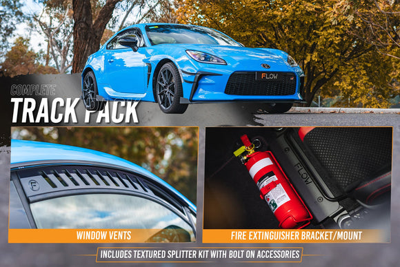 FLOW Designs  GR86 ZN8 Full Lip Splitter Set (TEXTURED BLACK) - MODE Auto Concepts