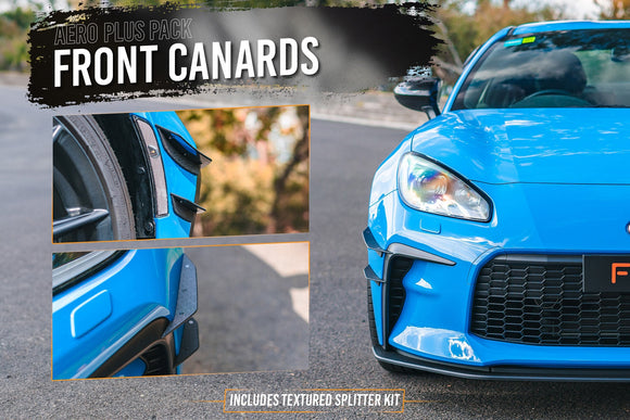 FLOW Designs  GR86 ZN8 Full Lip Splitter Set (TEXTURED BLACK) - MODE Auto Concepts