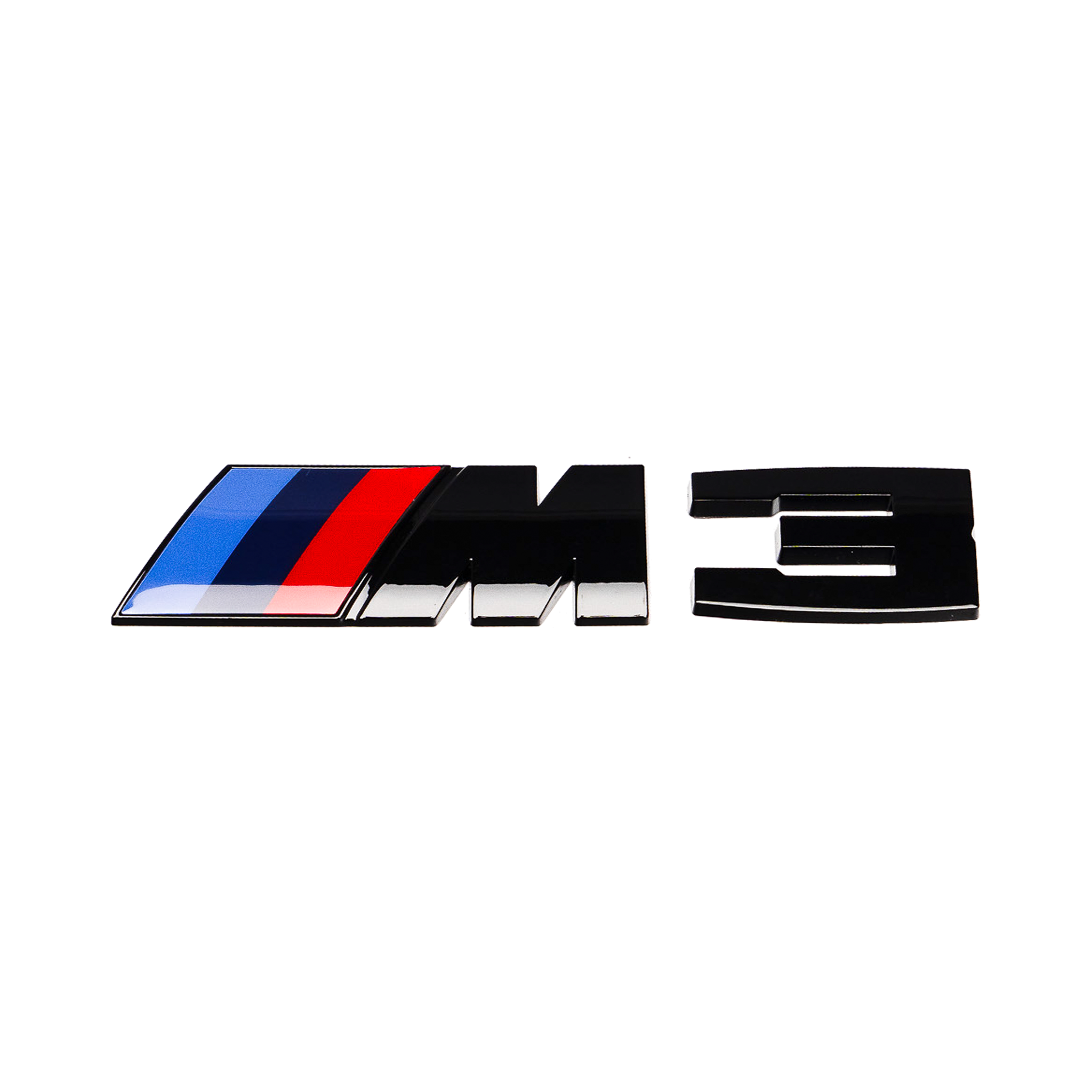 BMW F80 M3 Gloss Black Trunk Emblem Badge – OEM+ Style Rear-end Refresh (2015–2018), image size:2048x2048