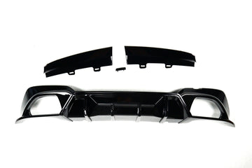 Exon Gloss Black Competition Rear Diffuser w. Quad Outlet for BMW 3-Series LCI G20/G21 M-Sport - MODE Auto Concepts