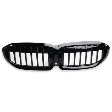 Exon Gloss Black Single Slat Grille for BMW 3-Series inc. 320i 330i M340i G20 G21 G28 (2018-2022) - MODE Auto Concepts
