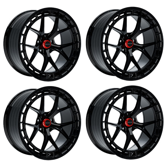 MODE Design FR-1 Forged Wheels Liquid Black Set for BMW M5 F10 F90 M6 F06 F12 F13 M8 F91 F92 F93 - MODE Auto Concepts