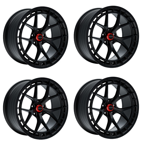 MODE Design FR-1 Forged Wheels Track-Spec Black Set for BMW M5 F10 F90 M6 F06 F12 F13 M8 F91 F92 F93 - MODE Auto Concepts