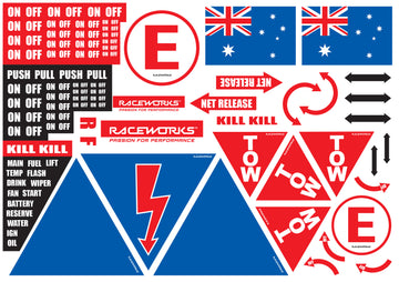 Track Day Sticker / Decal Sheet Motorsport Australia CAMS Approved