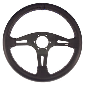 Motorsport Steering Wheel 194 Black Leather 350mm Flat