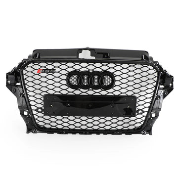 Exon RS3 Style Black Honeycomb Grille for Audi A3/S3 (8V) PFL 2014-2016 - MODE Auto Concepts
