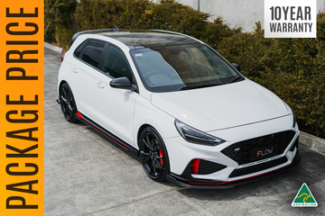 FLOW Designs  i30N Hatch PDE V6 FL2 2025 Full Lip Splitter Set - MODE Auto Concepts