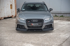 Maxton Design Racing Durability Front Splitter + Flaps RS3 8VA Sportback Front Lip - MODE Auto Concepts