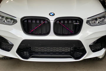 Exon Front Grille V-Brace Trim Cover Red suits BMW G-Series X3 X3M G01 / X4 X4M G02 / X5 X5M G05 / X6 X6M G06 / X7 G07 & M5 F90 / 5 Series G30 - MODE Auto Concepts