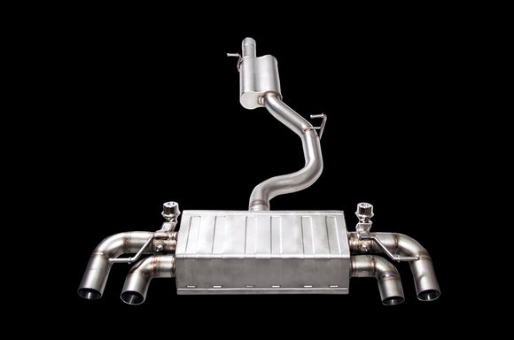 iPE - Valvetronic Exhaust w/ OBD Remote & Ti Blue Tips suit VW Golf R MK7.5 (2016-Current) - MODE Auto Concepts