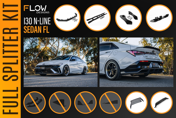 Hyundai CN7 V2 i30 N-Line Sedan FL 2025 - Full Lip Splitter Set - MODE Auto Concepts