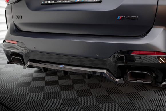 Maxton Design Rear Splitter (with vertical bars) BMW X3 M-Pack G01 Facelift