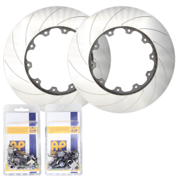AP Racing R35 GT-R 2008-11 Front replacement discs (Curved Groove)