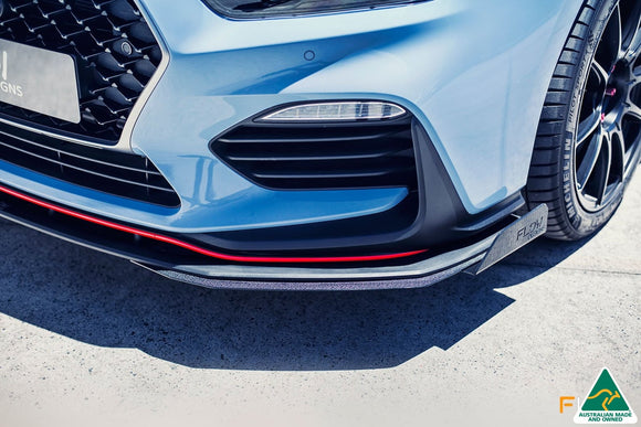 FLOW Designs  i30N Hatch PD (2018-2020) Front Lip Splitter & Reinforcement Brackets - MODE Auto Concepts