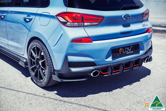 FLOW Designs  i30N Hatch PD (2018-2020) Flow-Lock Rear Diffuser - MODE Auto Concepts