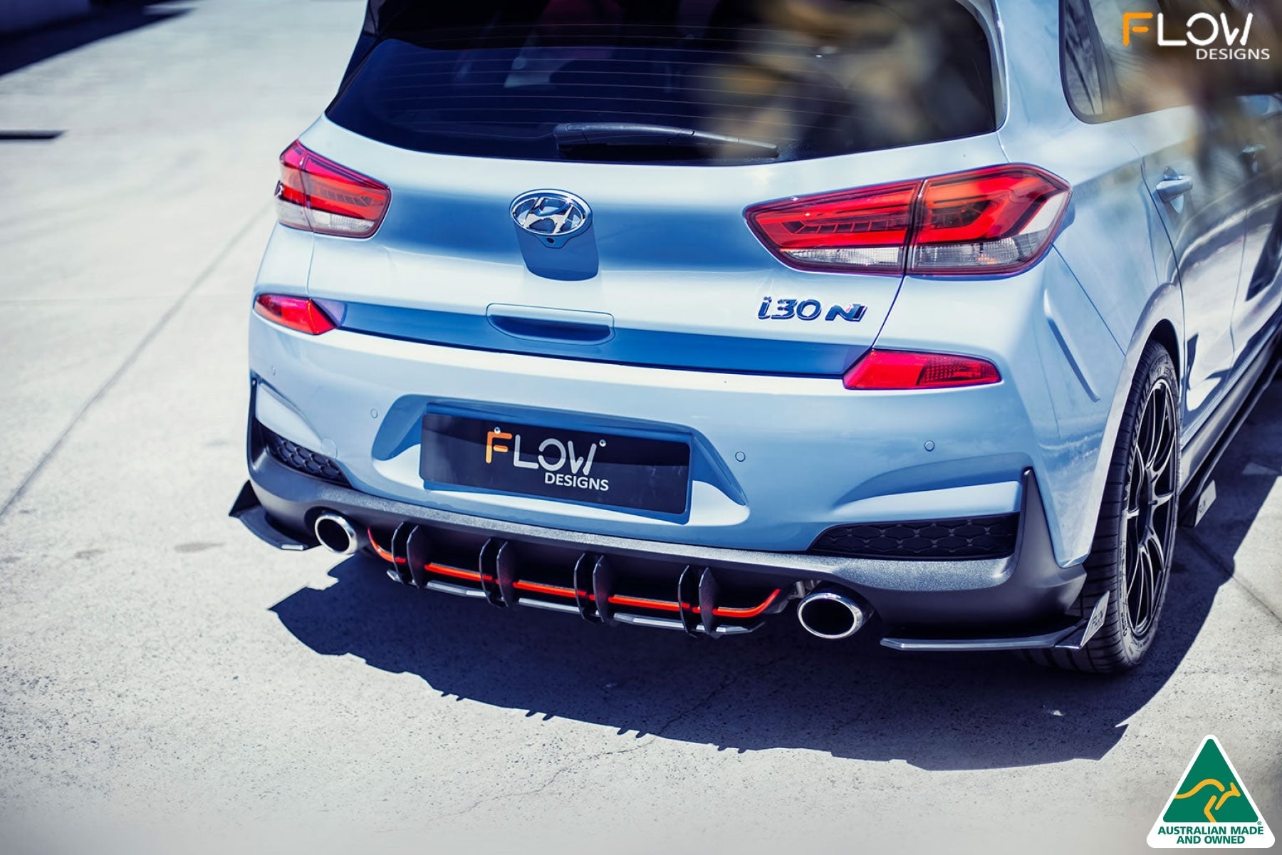 FLOW Designs  i30N Hatch PD (2018-2020) Flow-Lock Rear Diffuser - MODE Auto Concepts