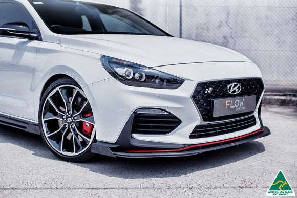 FLOW Designs  i30N Fastback PD Front Lip Splitter & Reinforcement Brackets - MODE Auto Concepts