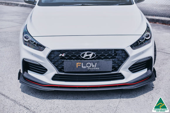 FLOW Designs  i30N Fastback PD Front Lip Splitter & Reinforcement Brackets - MODE Auto Concepts