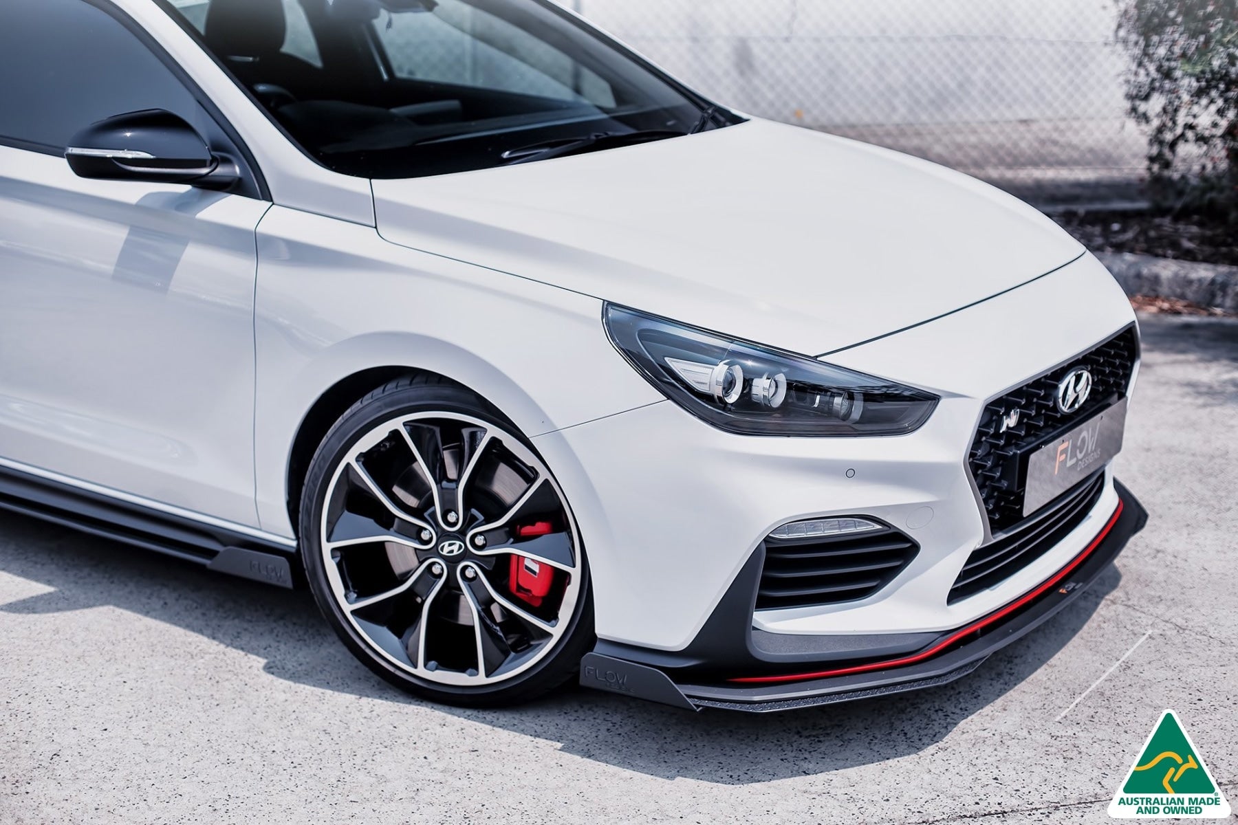 FLOW Designs  i30N Fastback PD Front Lip Splitter & Reinforcement Brackets - MODE Auto Concepts