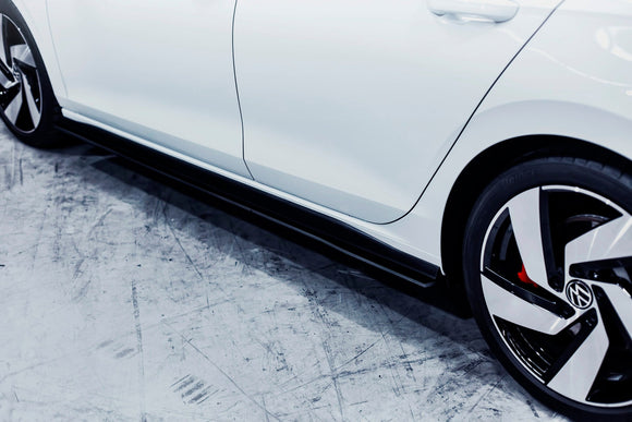 FLOW Designs  MK8 Golf GTI Side Skirt Splitters (Pair) - MODE Auto Concepts