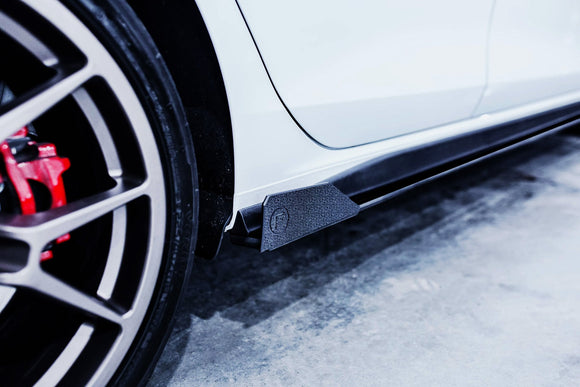 FLOW Designs  MK8 Golf GTI Side Skirt Splitters (Pair) - MODE Auto Concepts