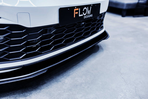 FLOW Designs  MK8 Golf GTI Front Lip Splitter & Bumper Reinforcement Plate - MODE Auto Concepts