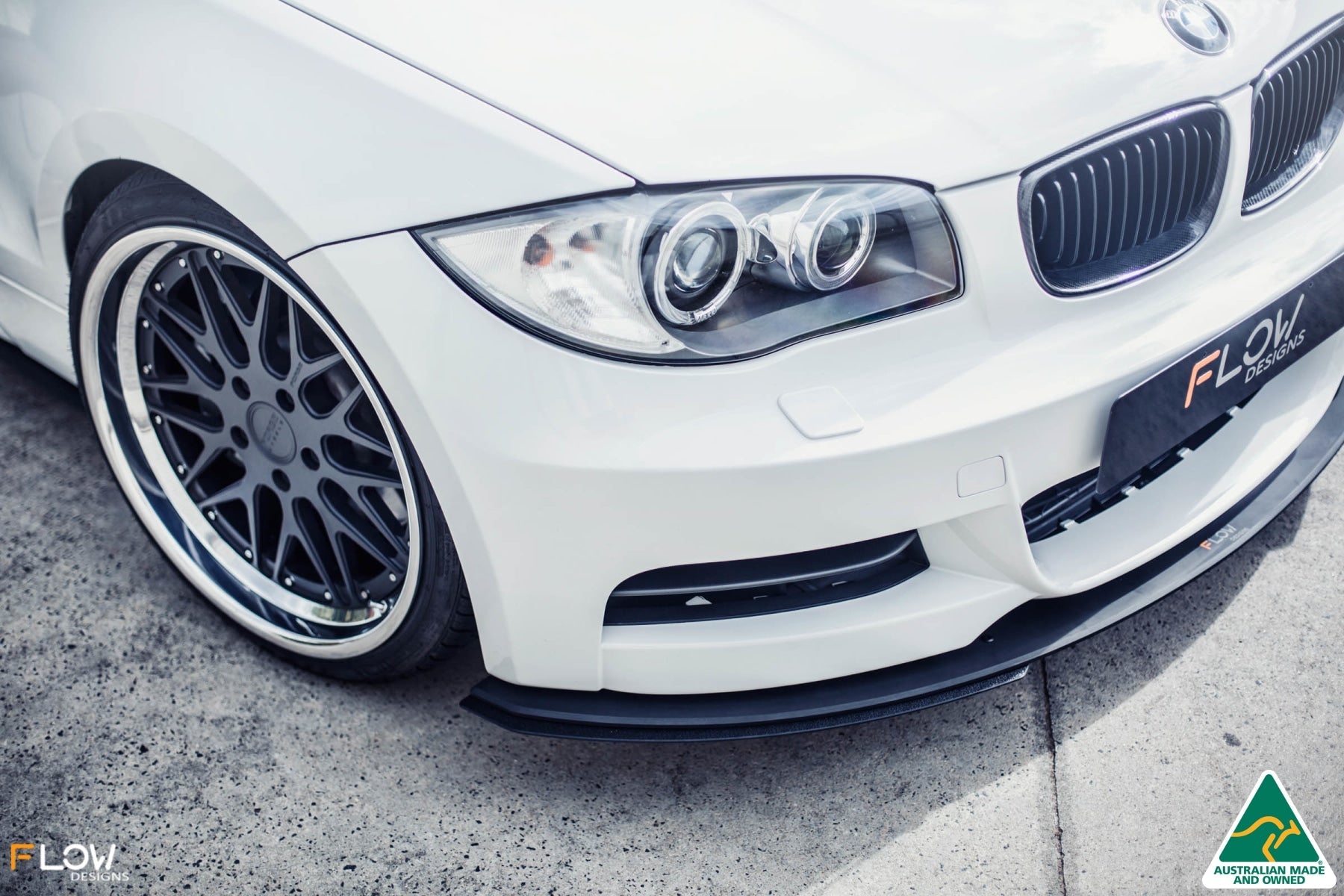 FLOW Designs BMW E82 M Sport Front Lip Splitter V3