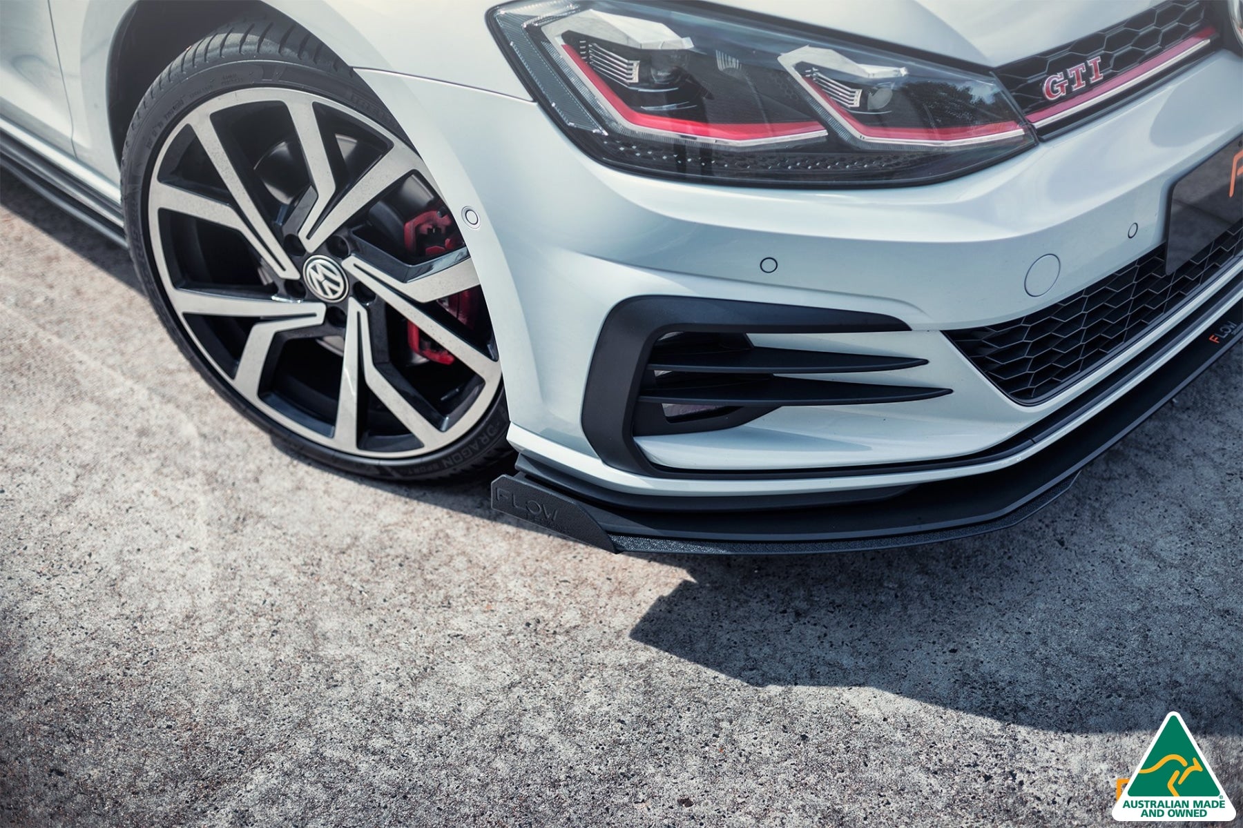 FLOW Designs  MK7 Golf GTI Front Lip Splitter & Bumper Reinforcement Bracket