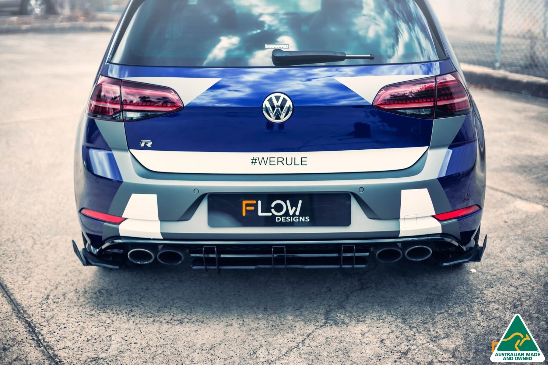 FLOW Designs  MK7.5 Golf R Flow-Lock Rear Diffuser