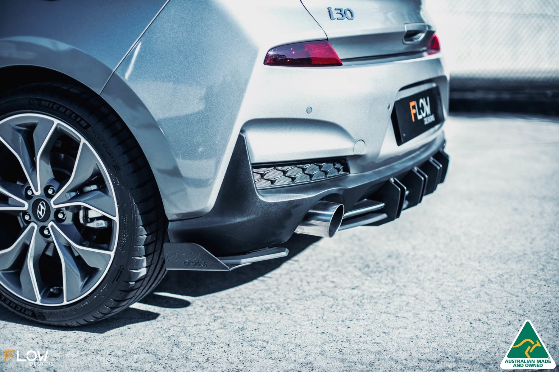 FLOW Designs  i30 N Line Hatch PD (2018-Current) Rear Spats (Pair) - MODE Auto Concepts