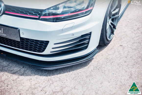 FLOW Designs  MK7 Golf GTI Front Lip Splitter & Bumper Reinforcement Bracket - MODE Auto Concepts