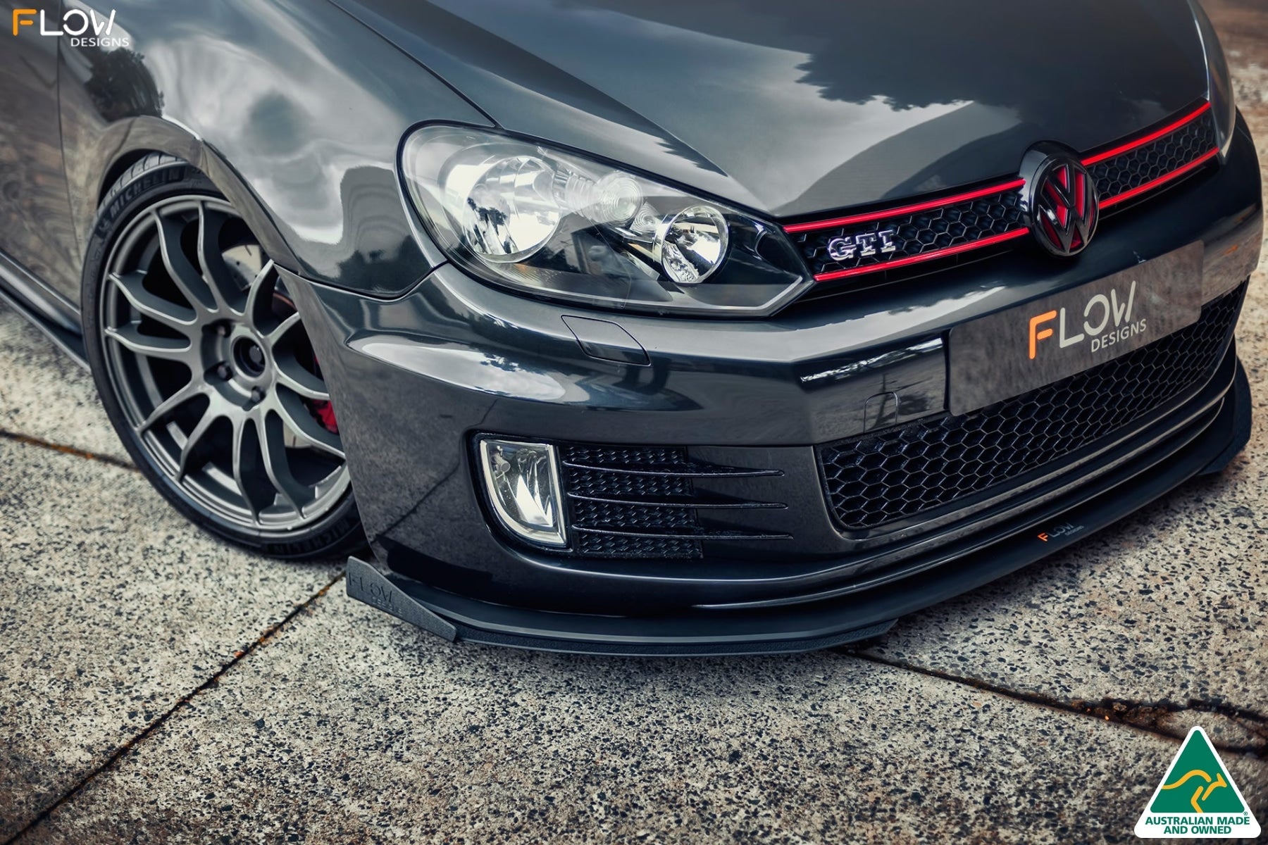 FLOW Designs  MK6 Golf GTI Front Lip Splitter V3