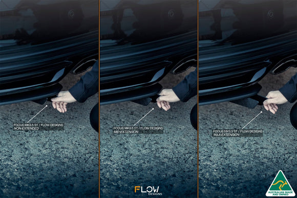 FLOW Designs  MK3.5 Focus ST (Facelift) Rear Diffuser Set - MODE Auto Concepts