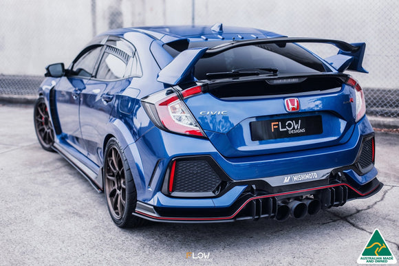 FLOW Designs  FK8 Civic Type R Flow-Lock Rear Diffuser - MODE Auto Concepts