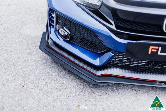 FLOW Designs  FK8 Civic Type R Front Lip Splitter Extensions (Pair) - MODE Auto Concepts