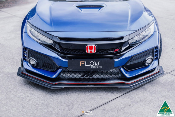 FLOW Designs  FK8 Civic Type R Front Lip Splitter - MODE Auto Concepts