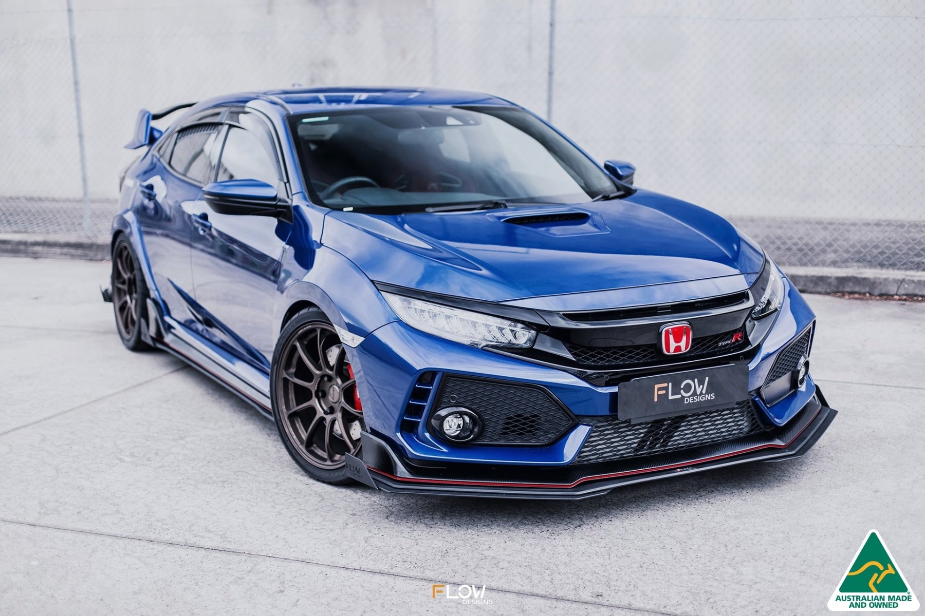 FLOW Designs  FK8 Civic Type R Front Lip Splitter Winglets (Pair) - MODE Auto Concepts