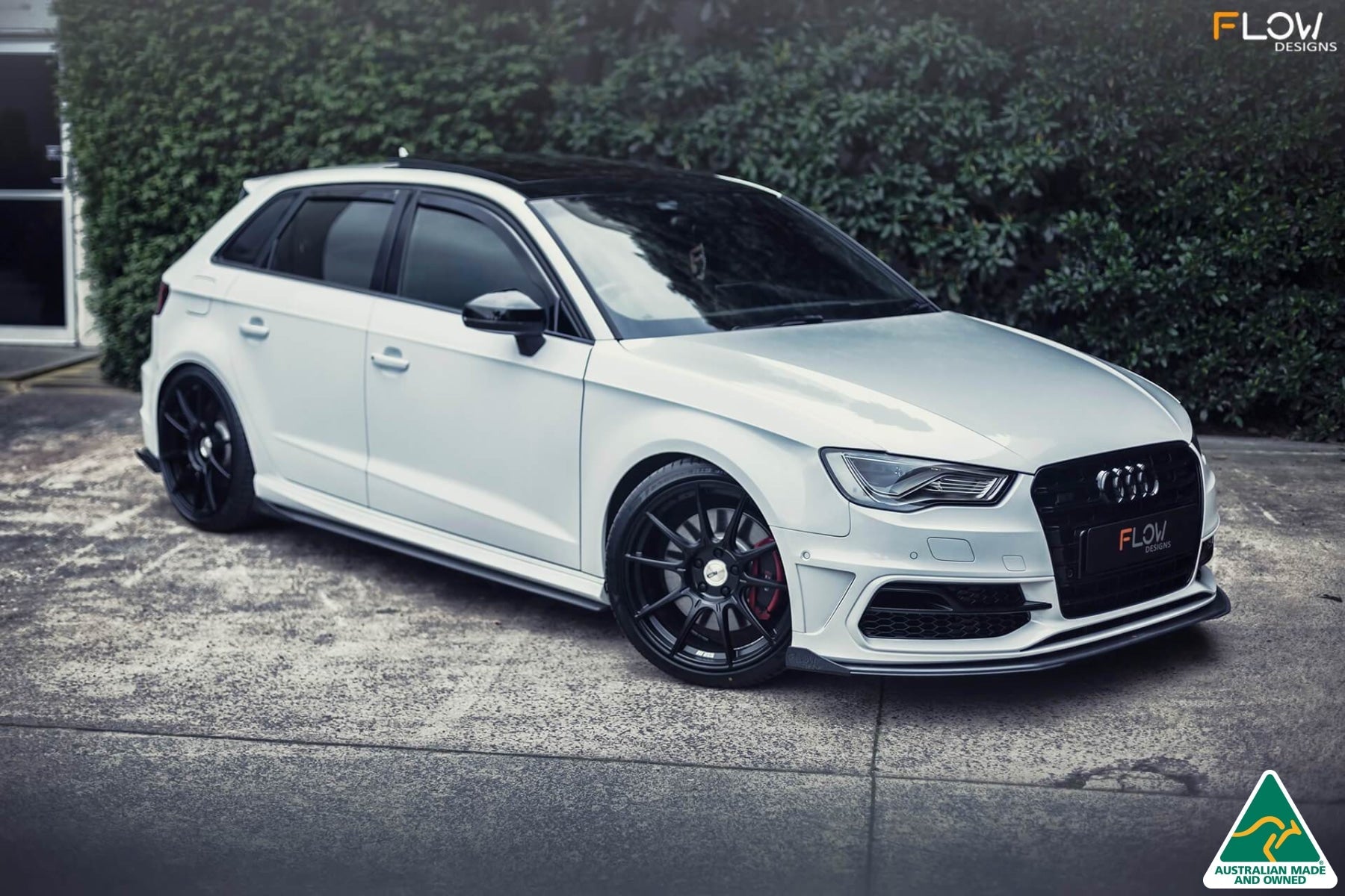 FLOW Designs Audi S3 8V Pre-Facelift Sportback Front Lip Splitter V3 - MODE Auto Concepts