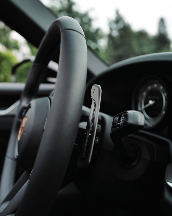 Porsche - GT3 RS Weissach Package Style Aluminum Paddles For JQ Werks Madtrace® Clubsport Magnetic Paddle Shifters - MODE Auto Concepts