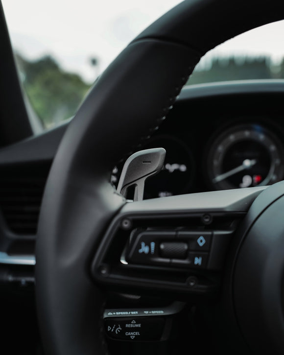 Porsche - GT3 RS Weissach Package Style Aluminum Paddles For JQ Werks Madtrace® Clubsport Magnetic Paddle Shifters - MODE Auto Concepts