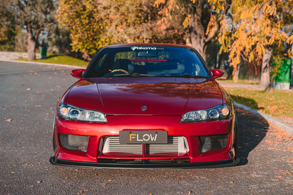 FLOW Designs  S15 / 200SX Aero Front Lip Splitter Extensions (Pair - For Aero Front Bar) - MODE Auto Concepts