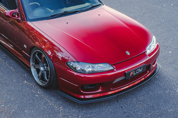 FLOW Designs  S15 / 200SX Front Lip Splitter Extensions (Pair - For Standard Front Bar) - MODE Auto Concepts