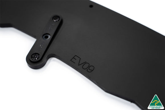 FLOW Designs  Lancer Evolution IX Front Lip Splitter With Support Rods - MODE Auto Concepts