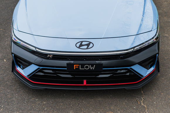 FLOW Designs  CN7 V2 Elantra N Sedan Facelift V2 - 2024 Front Lip Splitter & Mounting Brackets (Pair) - MODE Auto Concepts